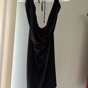 Elegant Black Halter Dress
